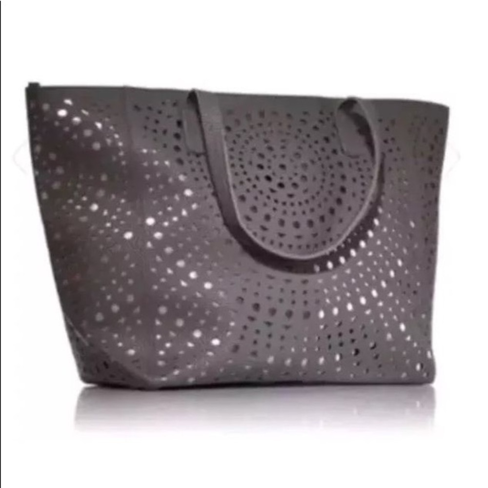 BATH AND BODY WORKS Metallic Laser Cut Tote Bag OS Y2K
